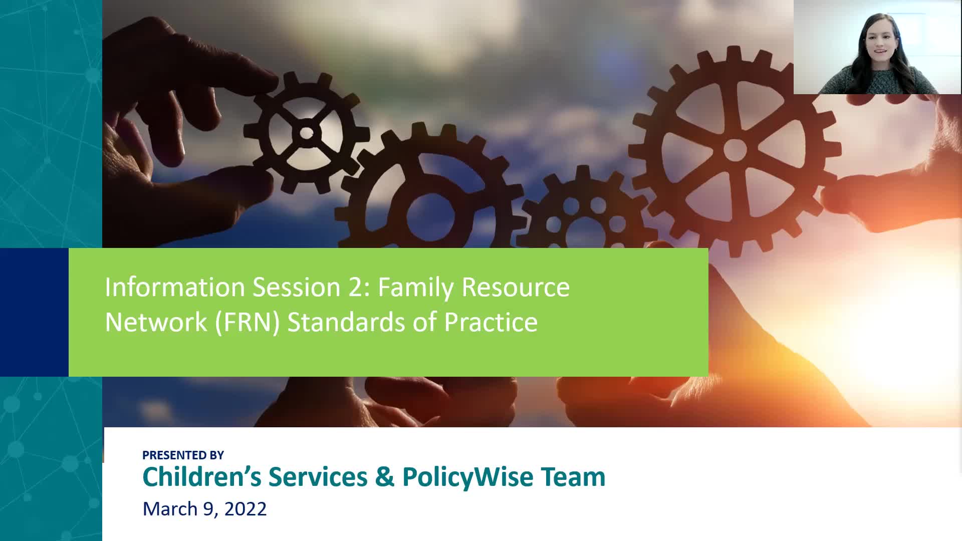FRN Standards Information Session - March 9, 2022